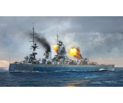 Model pancernika HMS Nelson firmy Trumpeter 06717. Stan na 1944 rok.