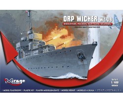 Model of polish destroyer ORP Wicher made by Mirage Hobby 400605