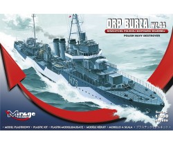 Model of polish destroyer ORP Burza made by Mirage Hobby 40066