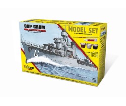 Plastic model of ORP Grom with paints by Mirage Hobby 840093