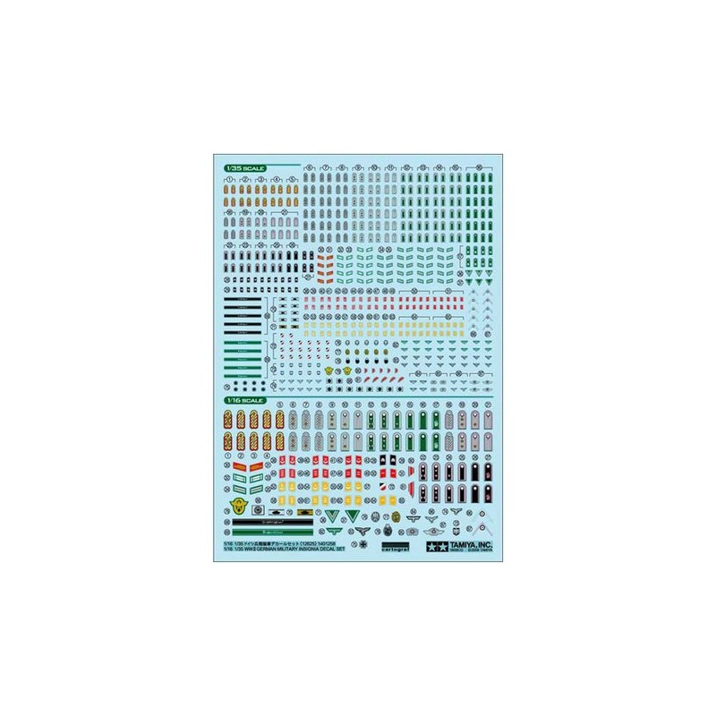 German Insignia decals 1/16 i 1/35 - Tamiya 12625