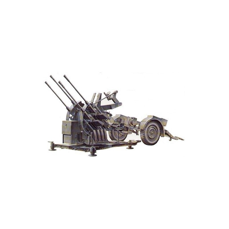 Flakvierling 2cm with trailer - Tamiya 35091