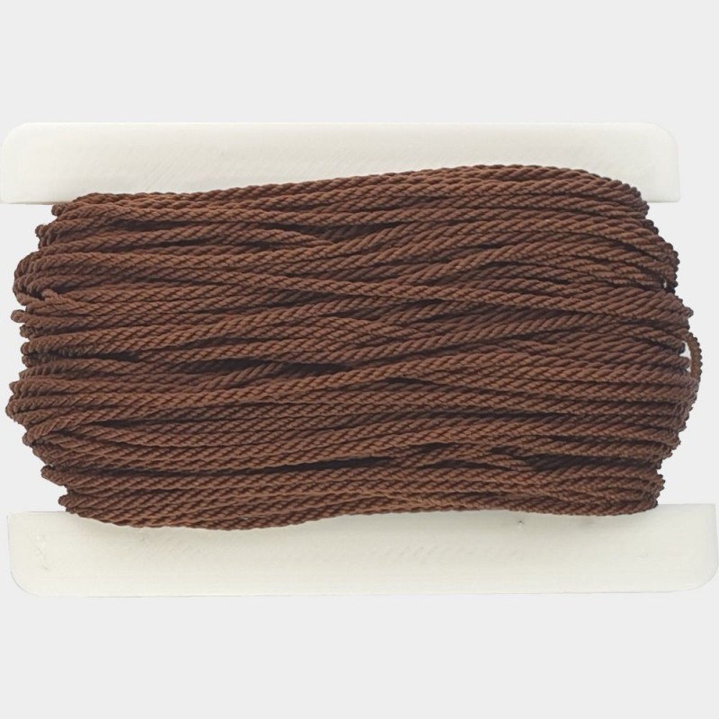 Lina 1mm 10m ciemno brązowa o gęstym splocie