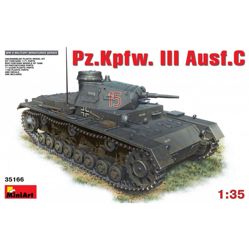 Model czołgu Pz.Kpfw. III Ausf. C - MiniArt 35166