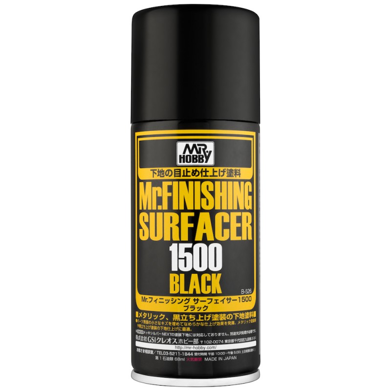 Mr.Finishing Surfacer 1500 Black - Mr.Hobby B526