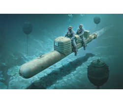 Model miniaturowego okrętu podwodnego S.L.C. MAIALE firmy Italeri 5621