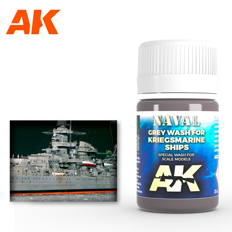 Szary Wash dla okrętów Kriegsmarine 35ml - AK303