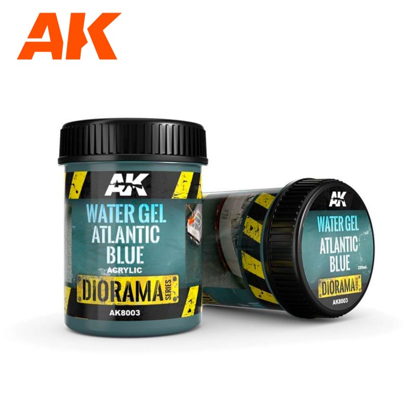 Water Gel Atlantic Blue - 250ml (Acrylic) - AK Interactive AK8003
