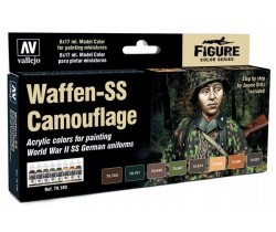 Zestaw farb do kamuflażu Waffen SS firmy Vallejo 70180 - sklep