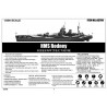 Model okrętu HMS Rodney w skali 1/200 firmy Trumpeter 03709