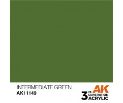 Farba akrylowa Intermediate Green firmy AK Interactive 11149