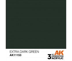 Farba akrylowa Extra Dark Green firmy AK Interactive 11153