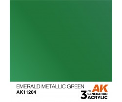 Farba akrylowa Emerald Metallic Green firmy AK Interactive 11204