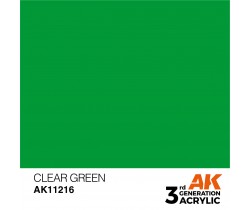Farba akrylowa Clear Green firmy AK Interactive 11216