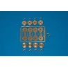 Double brass blocks 8,1mm 4pcs - RB Model 10850