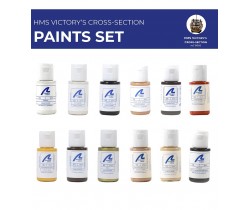 Zestaw 12 farb do modelu HMS Victory firmy Artesania Latina 277PACK29