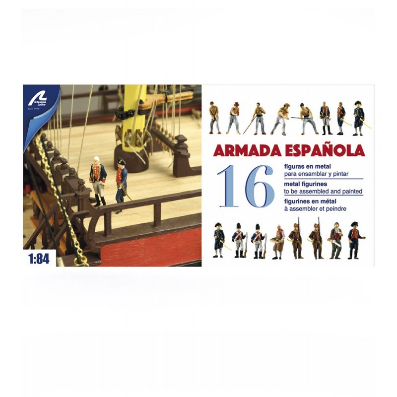 Figurki hiszpańskich marynarzy 16 szt.