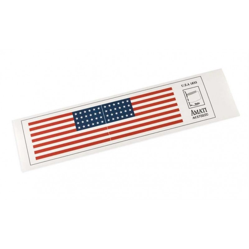 American flags 1833 95x50mm - Amati 5700/20