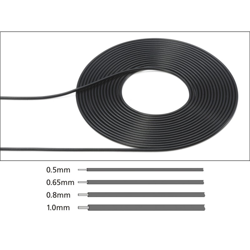 Black cable 0,65mm - Tamiya 12676