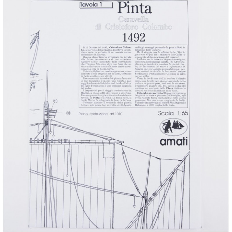 Plany modelarskie Pinta - Amati 1010