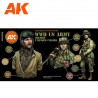 Paints set for American soldiers uniforms by AK Interactive 11634