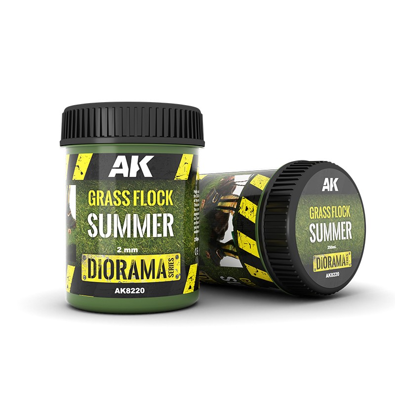 Grass flock summer 2mm 250ml - AK Interactive AK8220