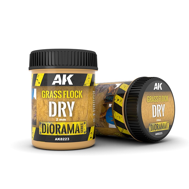 Grass flock dry2mm 250ml - AK Interactive AK8223