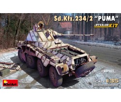 Model samochodu Sd.Kfz.234/2 PUMA z wnętrzem firmy MiniArt 35414