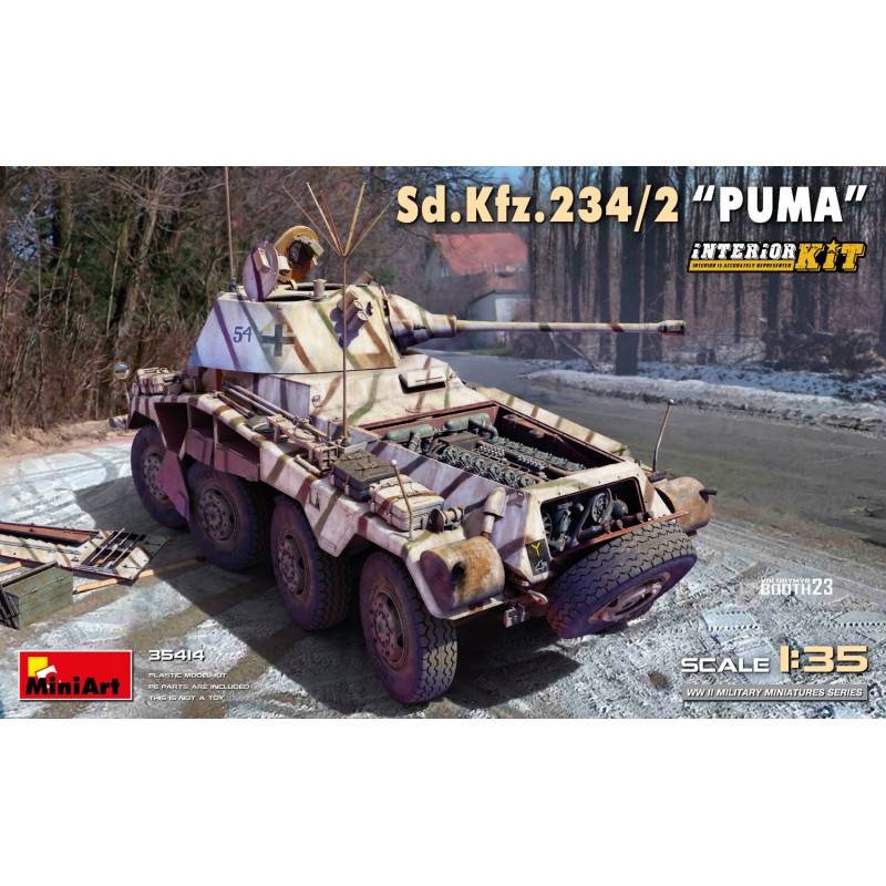Sd.Kfz.234/2 PUMA z wnętrzem - MiniArt 35414