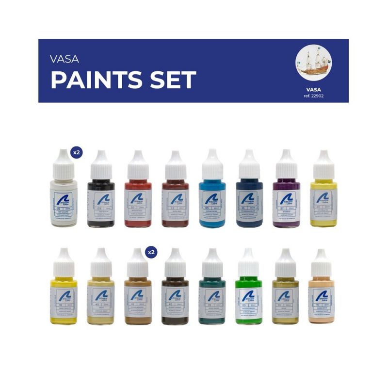 Paints Set for Model Ship Vasa - Artesania Latina 277PACK10