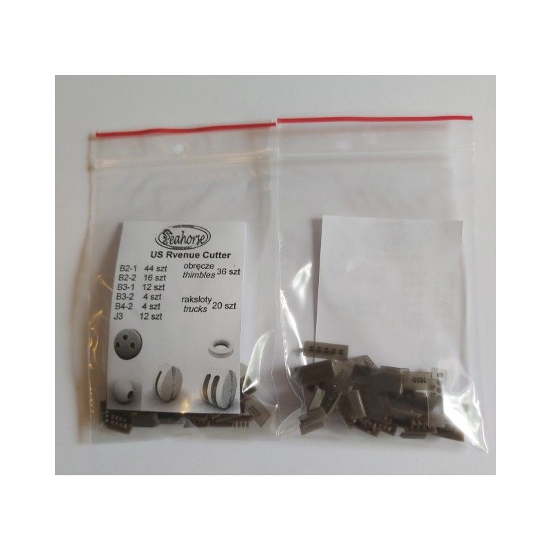 US Revenue Cutter - set of blocks and deadeyes