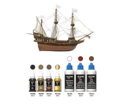 Zestaw farb i bejc do modelu Golden Hind firmy OcCre 90512