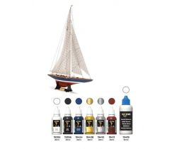 Zestaw farb i bejc do modelu jachtu Endeavour firmy OcCre 90566
