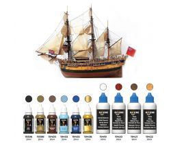 Zestaw farb i bejc do modelu HMB Endeavour firmy OcCre 90524