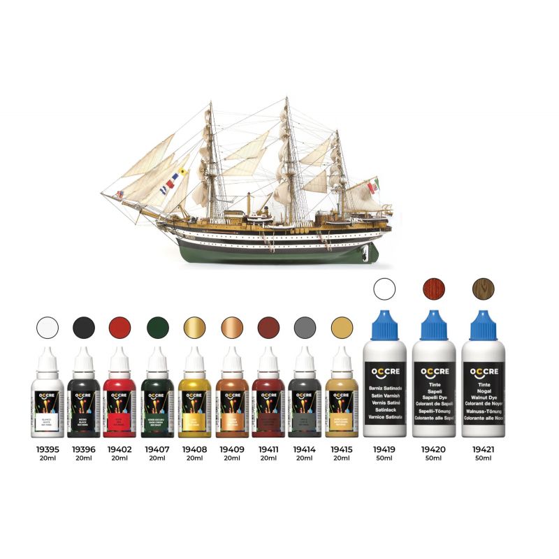 Zestaw farb i bejc do modelu Amerigo Vespucci - OcCre 90507