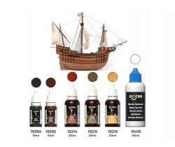 Zestaw farb i bejc do modelu Santa Maria firmy OcCre 90560