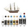 Zestaw farb i bejc do modelu HMS Beagle firmy OcCre 90514