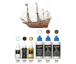 Zestaw farb i bejc do modelu HMS Revenge firmy OcCre 90519