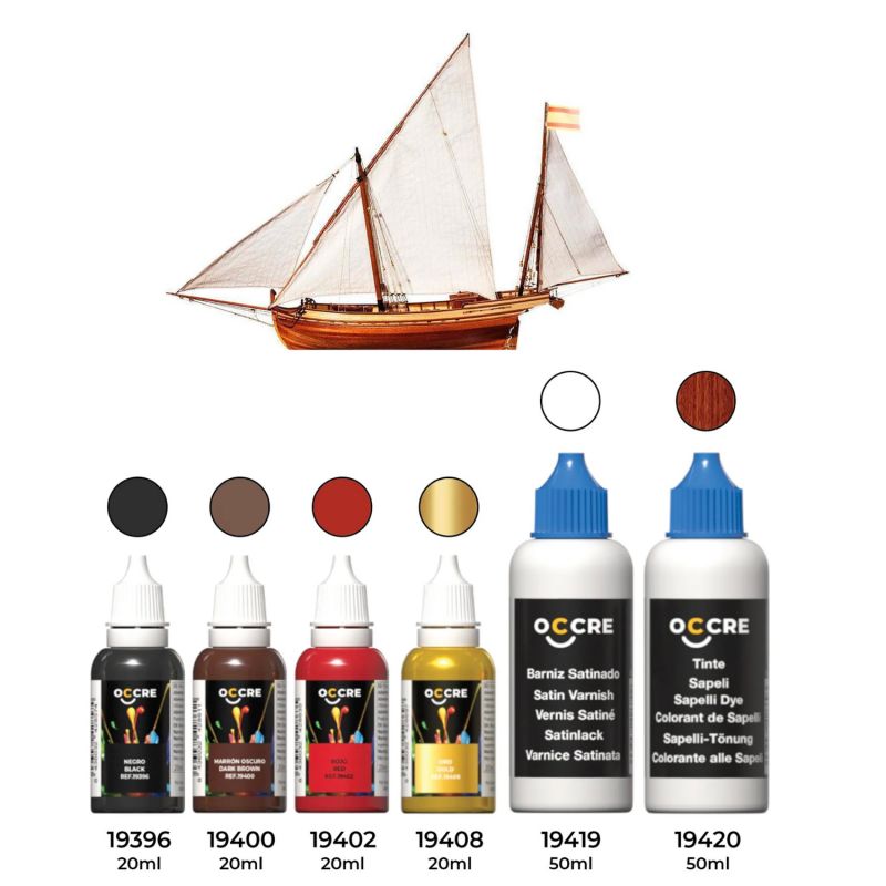Zestaw farb i bejc do modelu San Juan - OcCre 90510