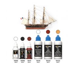 Zestaw farb i bejc do modelu Belle Poule firmy OcCre 90559