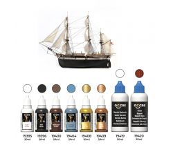 Zestaw farb i bejc do modelu HMS Terror firmy OcCre 90513