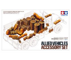 Zestaw akcesoriów z alianckich pojazdów Wojskowych firmy Tamiya 35229