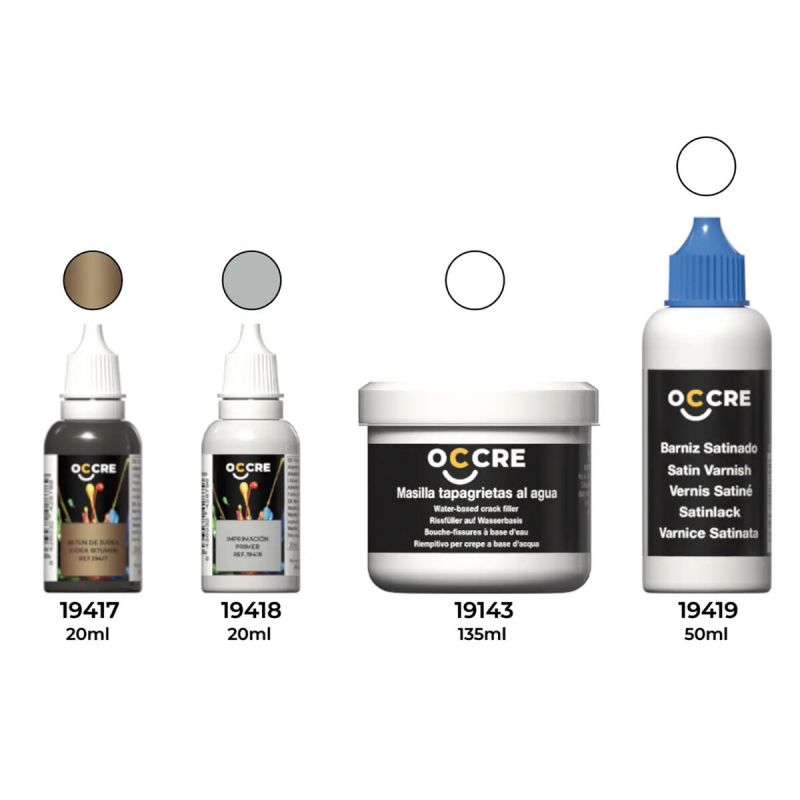Putty, bitumen, primer and varnish Pack- OcCre 90549