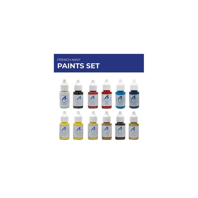 Paints set for French Navy - Artesania Latina 277PACK4