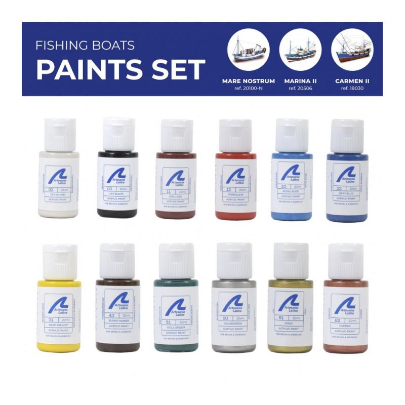 Paints set for fishing boats - Artesania Latina 277PACK3