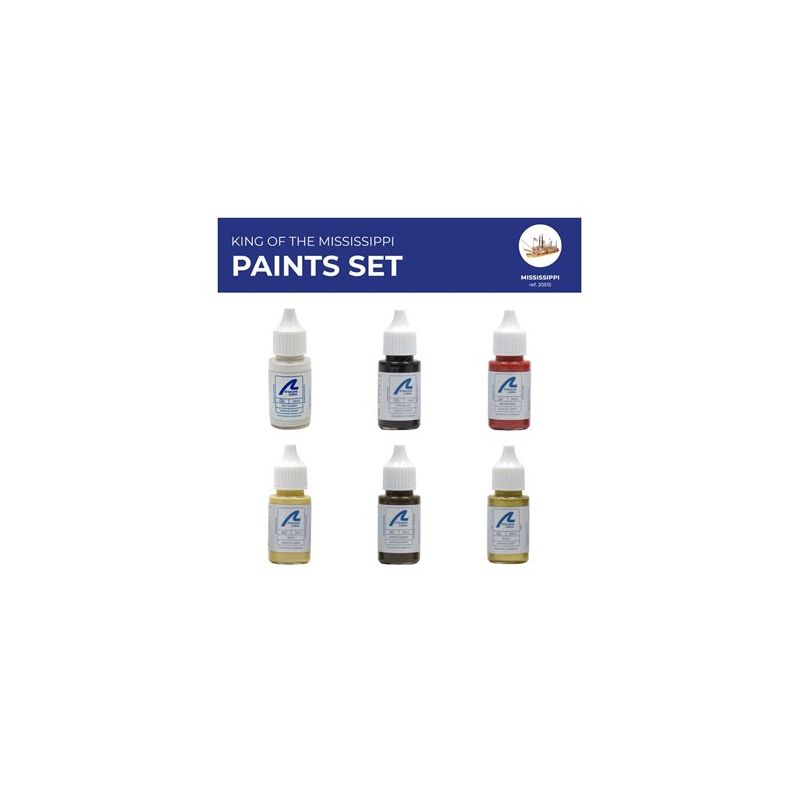 Paints set for King of the Mississippi  - Artesania Latina 277PACK6