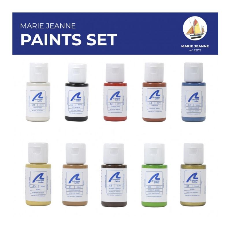 Farby do modelu Marie Jeanne - Artesania Latina 277PACK12