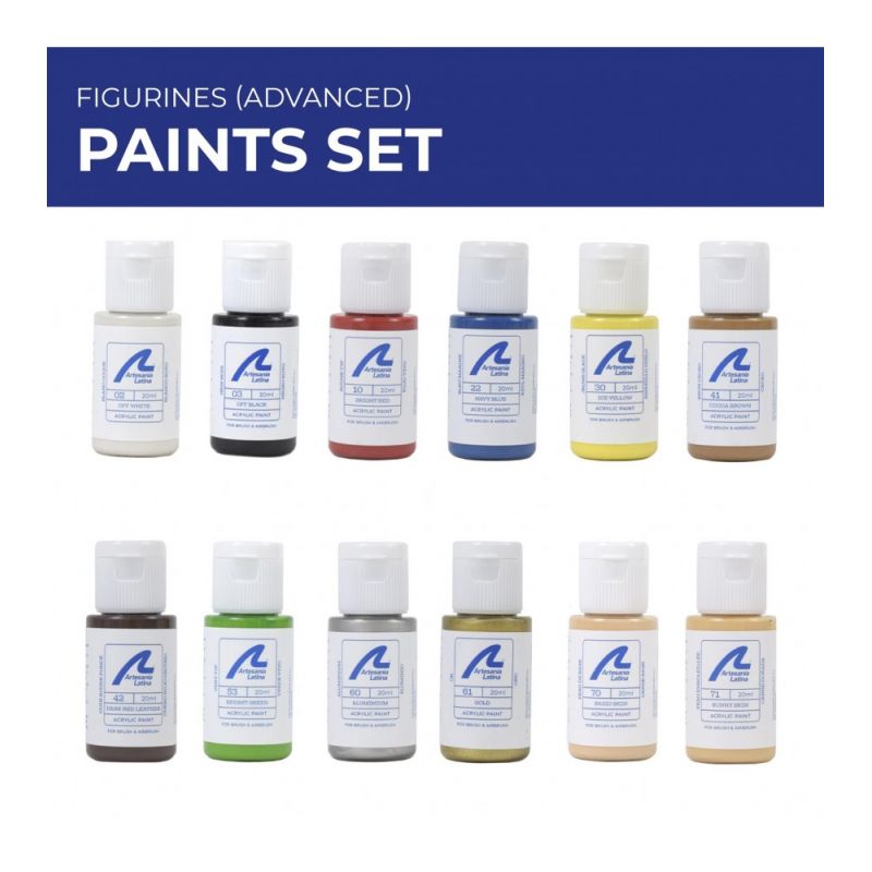 Paints set for figurines (advanced) - Artesania Latina 277PACK15