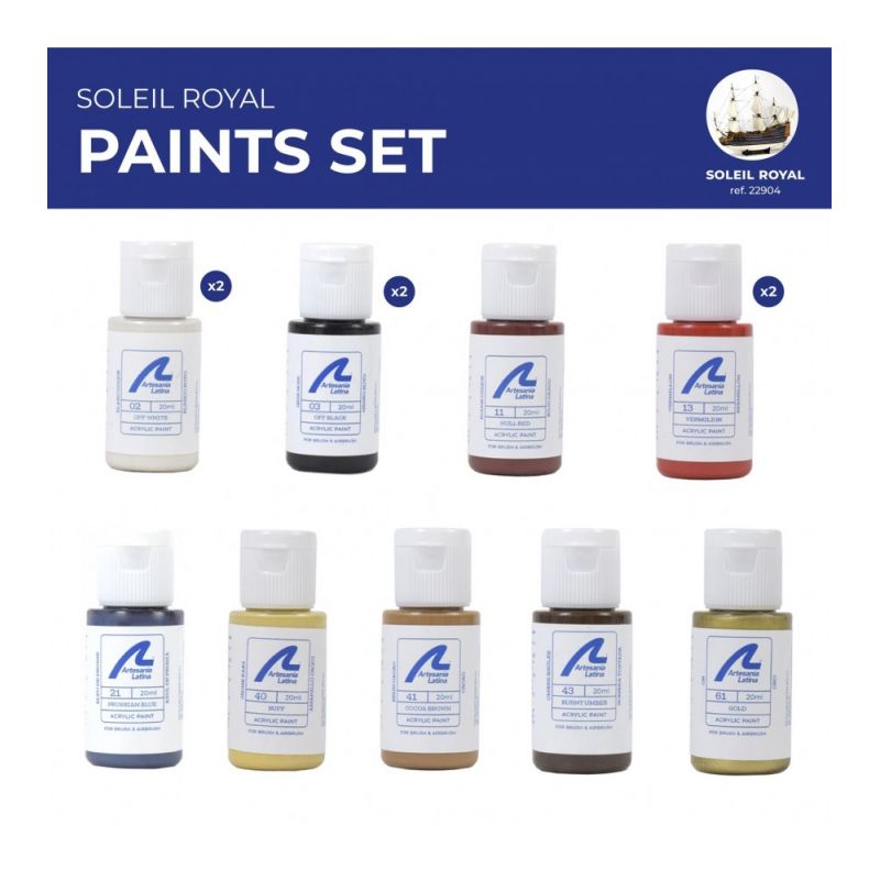 Paints set for Soleil Royal - Artesania Latina 277PACK16