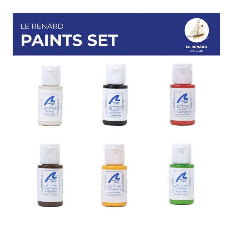 Paints set for Le Renard - Artesania Latina 277PACK18